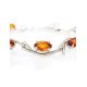 Cognac Amber Bracelet In Sterling Silver The Verbena, image , picture 2