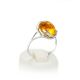Delicate Amber Ring In Sterling Silver The Selena, Ring Size: 9.5 / 19.5, image , picture 3