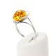 Delicate Amber Ring In Sterling Silver The Selena, Ring Size: 10 / 20, image , picture 2