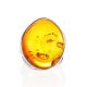 Classy Silver Ring With Cognac Amber The Glow, Ring Size: Adjustable, image , picture 3