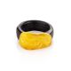Hornbeam Wood Ring With Honey Amber The Indonesia, Ring Size: 9 / 19, image , picture 3