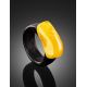 Hornbeam Wood Ring With Honey Amber The Indonesia, Ring Size: 9.5 / 19.5, image , picture 2