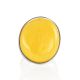 Bold Silver Ring With Honey Amber The Glow, Ring Size: Adjustable, image , picture 3
