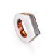 Stylish Amber Ring With Nacre The Magma, image , picture 5