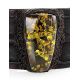 Leather Cuff Bracelet With Green Amber The Nefertiti, image , picture 4