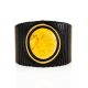 Dark Leather Cuff Bracelet With White Amber The Nefertiti, image , picture 3