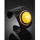 Dark Leather Cuff Bracelet With White Amber The Nefertiti, image , picture 2