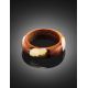 Wooden Ring With Honey Amber The Indonesia, Ring Size: 9 / 19, image , picture 2