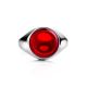 Stylish Silver Ring With Red Amber The Sangria, Ring Size: 5.5 / 16, image , picture 5