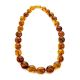Cognac Amber Beaded Necklace, image , picture 5
