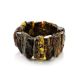 Bold Cognac Amber Beaded Bracelet The Volcano, image , picture 3