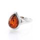 Cherry Amber Ring In Sterling Silver The Fiori, Ring Size: 8 / 18, image , picture 5