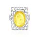 Lemon Amber Ring In Sterling Silver The Venus, Ring Size: 9 / 19, image , picture 2