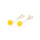 Golden Dangle Earrings With Honey Amber, image , picture 4