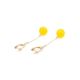 Golden Dangle Earrings With Honey Amber, image , picture 5