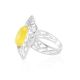 Lemon Amber Ring In Sterling Silver The Venus, Ring Size: 9 / 19, image , picture 3
