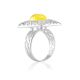 Lemon Amber Ring In Sterling Silver The Venus, Ring Size: 9 / 19, image , picture 4