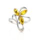 Floral Amber Ring In Sterling Silver The Verbena, Ring Size: 6 / 16.5, image , picture 3