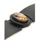 Black Leather Bracelet With Green Amber The Amazon, image , picture 3
