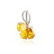 Bright Amber Pendant In Sterling Silver The Dandelion, image , picture 4