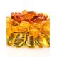 Multicolor Amber Brooch The Chrysanthemum, image , picture 2