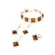 Geometric Amber Ring In Sterling Silver The Hermitage, Ring Size: Adjustable, image , picture 5