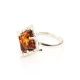 Geometric Amber Ring In Sterling Silver The Hermitage, Ring Size: Adjustable, image , picture 3