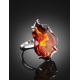 Adjustable Amber Ring In Sterling Silver The Rialto, Ring Size: Adjustable, image , picture 2