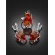 Adjustable Amber Ring In Sterling Silver The Rialto, Ring Size: Adjustable, image , picture 4