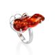 One Size Amber Ring In Sterling Silver The Rialto, Ring Size: Adjustable, image , picture 4