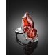 One Size Amber Ring In Sterling Silver The Rialto, Ring Size: Adjustable, image , picture 2