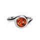 Delicate Cognac Amber Ring In Sterling Silver The Berry, Ring Size: 5.5 / 16, image , picture 3