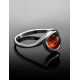 Delicate Cognac Amber Ring In Sterling Silver The Berry, Ring Size: 11.5 / 21, image , picture 2