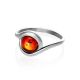 Delicate Cognac Amber Ring In Sterling Silver The Berry, Ring Size: 6.5 / 17, image , picture 5