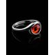 Delicate Cognac Amber Ring In Sterling Silver The Berry, Ring Size: 9.5 / 19.5, image , picture 4