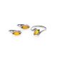 Classy Silver Ring With Cognac Amber The Amaranth, Ring Size: 5.5 / 16, image , picture 4