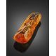 Elongated Amber Stone With Inclusions, image , picture 3