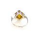 Bright Silver Ring With Cognac Amber The Astoria, Ring Size: 11 / 20.5, image , picture 4