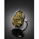 Stunning Handcrafted Amber Ring In Sterling Silver The Lagoon, Ring Size: 12 / 21.5, image , picture 2