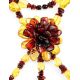 Two-Toned Amber Floral Necklace The Anemone, image , picture 4