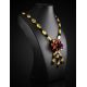 Two-Toned Amber Floral Necklace The Anemone, image , picture 2