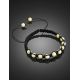 Honey Amber Designer Shamballa Bracelet, image , picture 2