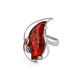 Sterling Silver Ring With Cognac Amber The Rialto, Ring Size: Adjustable, image , picture 3