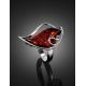 Sterling Silver Ring With Cognac Amber The Rialto, Ring Size: Adjustable, image , picture 2