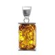 Geometric Amber Pendant In Sterling Silver The Saturn, image , picture 2