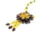 Amber Floral Necklace With Dangles The Anemone, image , picture 4