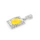 Square Amber Pendant In Sterling Silver The Venus, image , picture 3