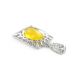 Square Amber Pendant In Sterling Silver The Venus, image , picture 4