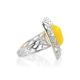 Geometric Amber Ring In Sterling Silver The Venus, Ring Size: 6.5 / 17, image , picture 3