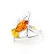 Geometric Multicolor Amber Ring In Sterling Silver The Pegasus, Ring Size: 9 / 19, image , picture 3